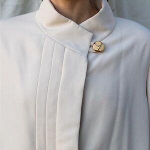 Elegant Cream Women's Coat